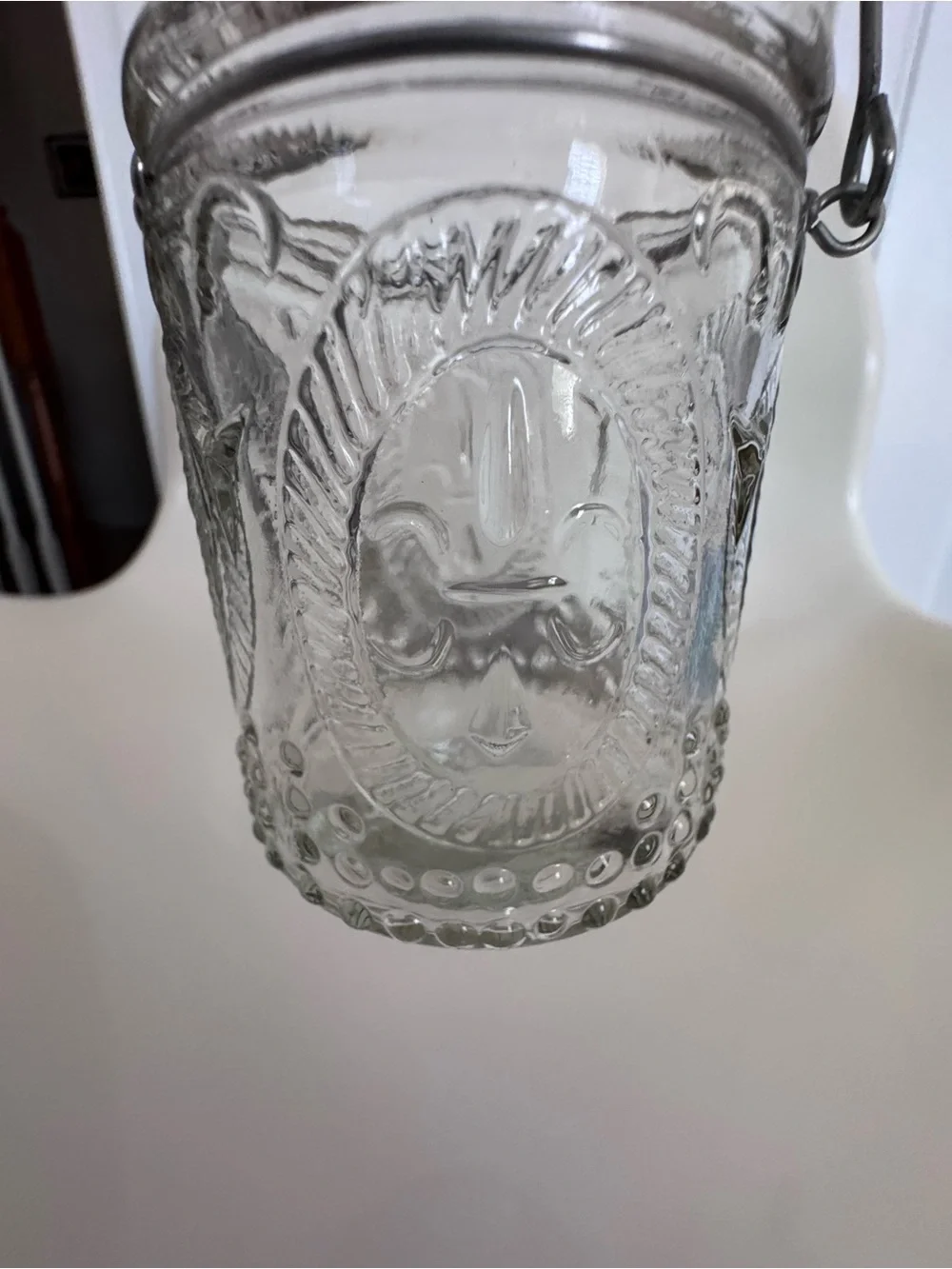 Set of 3 Fleur de Lis Glass Votive Candle Holders French Cottage Farmhouse